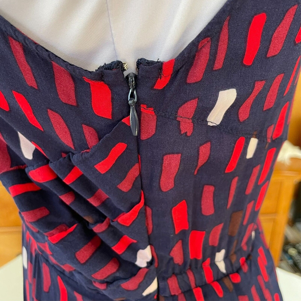Anthropologie Navy Geometric Dress Small - Picture 10 of 14